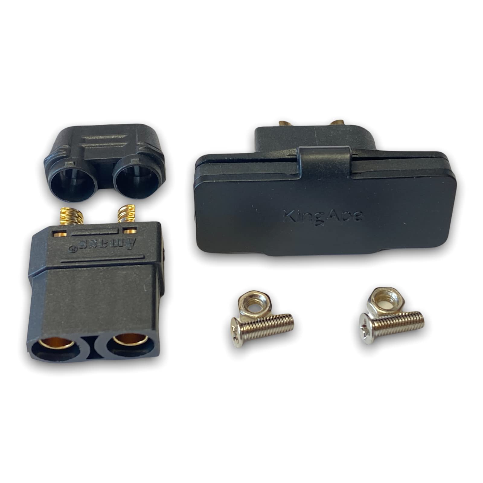 VUNIVERSUM Amass XT90S XT90 Lot de 2 paires (4 pièces) de fiches dorées anti-flash haute intensité avec capuchons de protection mâles et femelles 90A RC Modélisme Drohen Copter