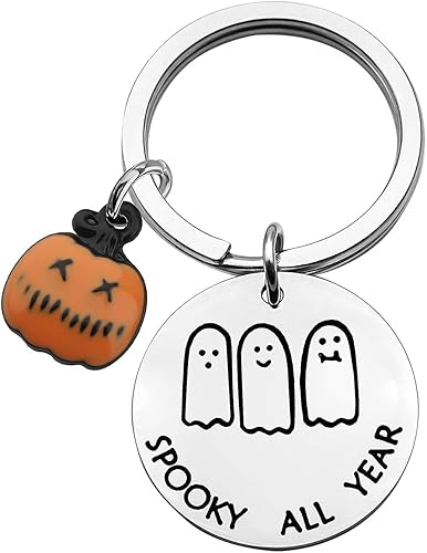 Hibetek Halloween Ghost Keychain Keychain SPOOKY ALL YEAR Key chain