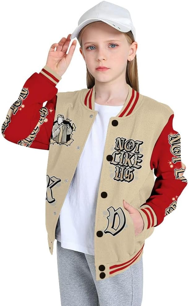 Dunkare Dunk Low Strawberry Waffle Baseball Jacket - None Like Us Graphic All Over Print Letterman Jackets