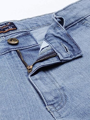 Image of The Indian Garage Co Men Slim Fit Solid Mid-Rise Stretchable Jeans