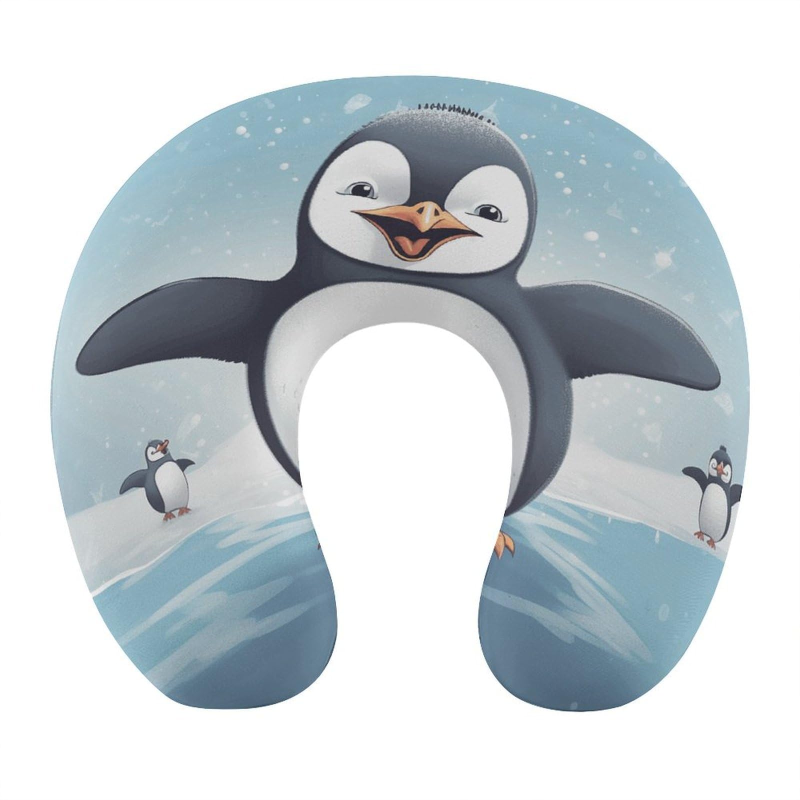 Btcowzrv Style Happy Penguin U Shaped Neck Pillow Travel Pillows