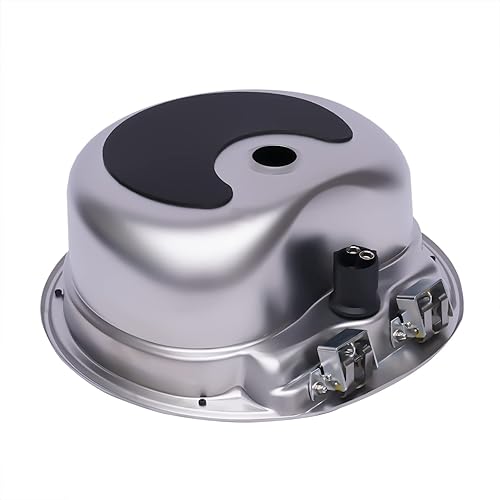 Miniatura 5 de Fregadero redondo pequeño para autocaravana, 16 x 5.9 pulgadas, fregadero de cocina con tapa de vidrio y grifo caliente frío, fregadero de barra en