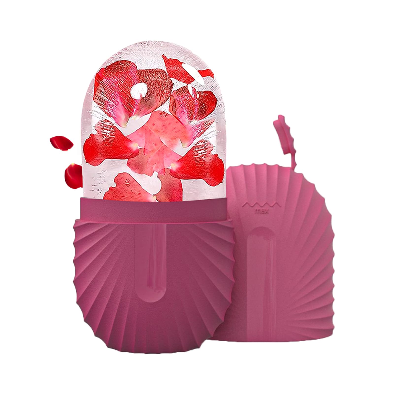 Joyeee Ice Roller, rodillo de hielo facial, Ojo Masaje Belleza Cuidado de la piel Compresa de hielo Reduce los poros, antiarrugas, reduce la hinchazón, mejora la elasticidad de la piel, Rosa roja