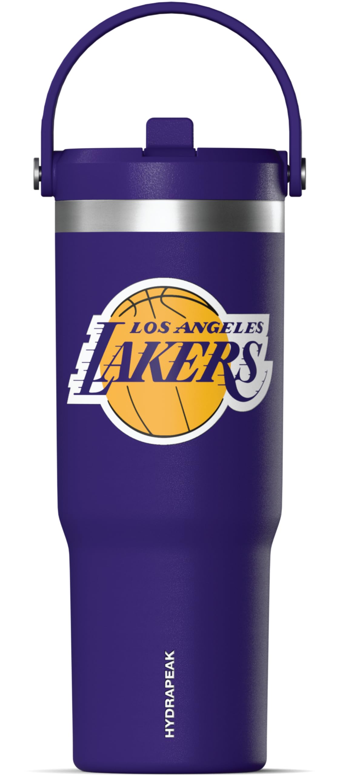 Hydrapeak x NBA Officially Licensed Los Angeles Lakers 32oz Nomad Stainless Steel Tumbler with Handle and Straw Lid, Leakproof Water Bottle in Limited Edition Collector's Gift Box