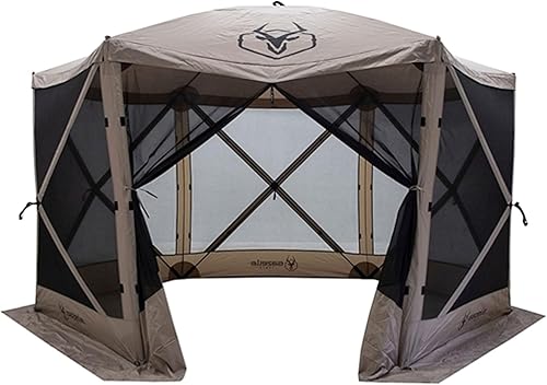 Gazelle Tents, GG601DS - Gazebo fácil de desplegar, portátil, impermeable, resistente a los rayos UV, con ventanas de malla, color arena desierto,