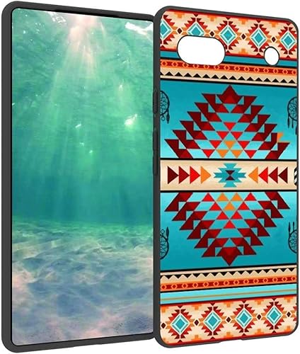 Funda diseñada para Google Pixel 6A, diseño geométrico tribal del suroeste del oeste y bohemio, diseñado para Google Case para mujeres y niñas,