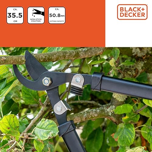 BLACK+DECKER Heckenschere - 50 MM Schnittdicke - 35,5 CM - Stahl