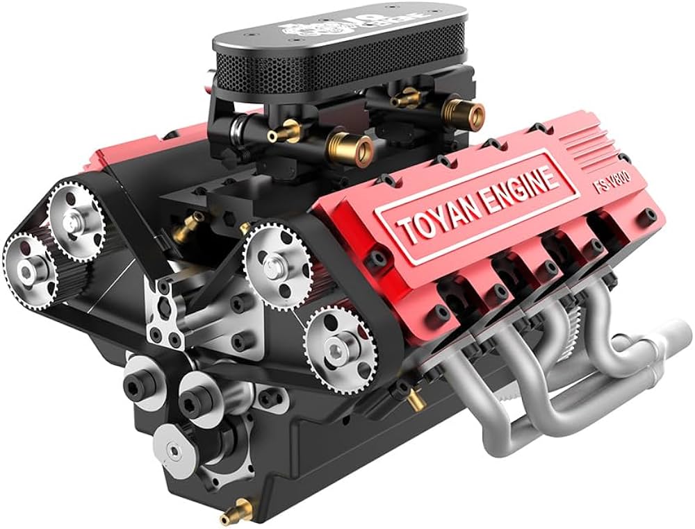 Amazon.co.jp: ToyGhillied V8エンジンモデルキット 1/10 8気筒4