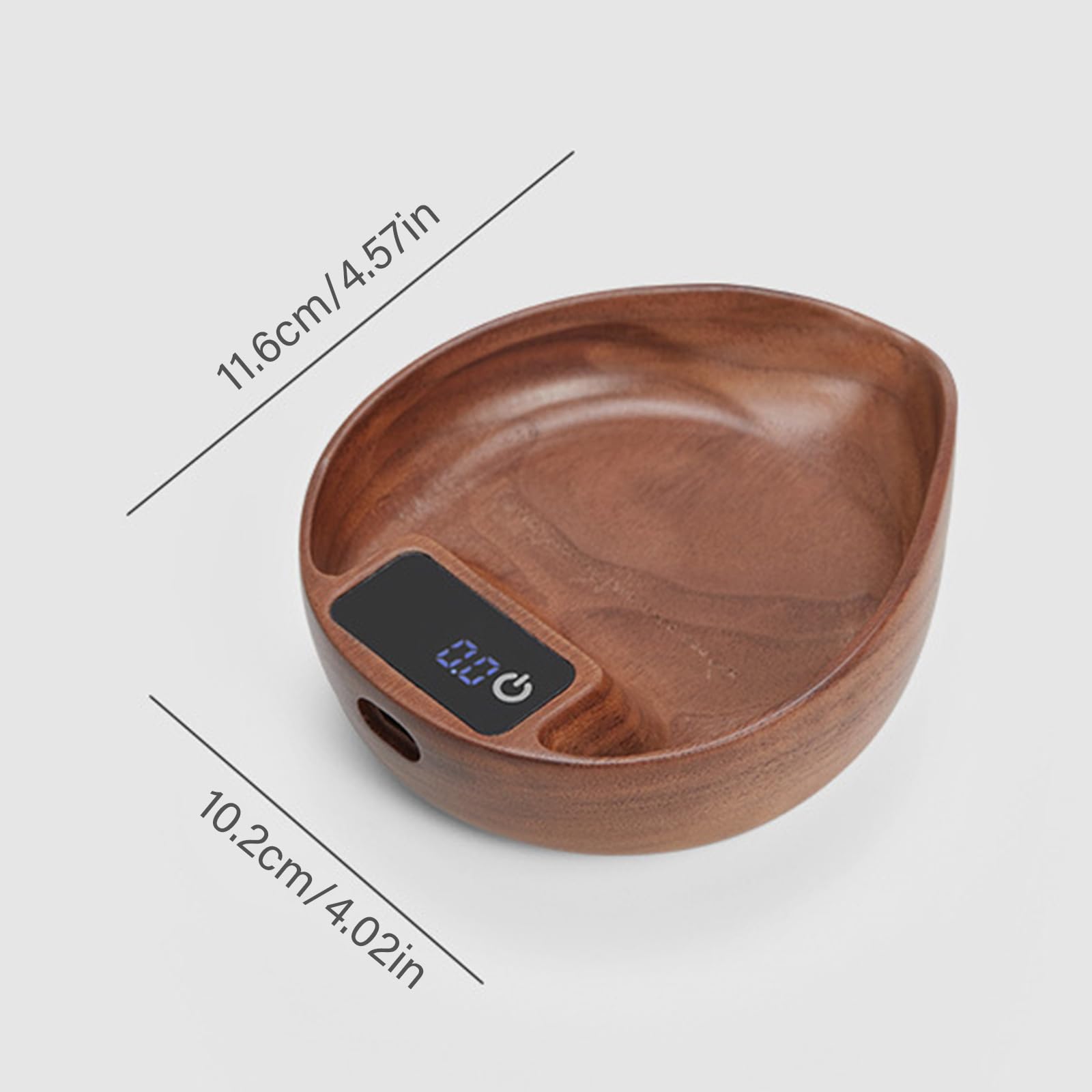 Balance à expresso électrique pour cuisine - Texture bois - Plateau de pesée pour café