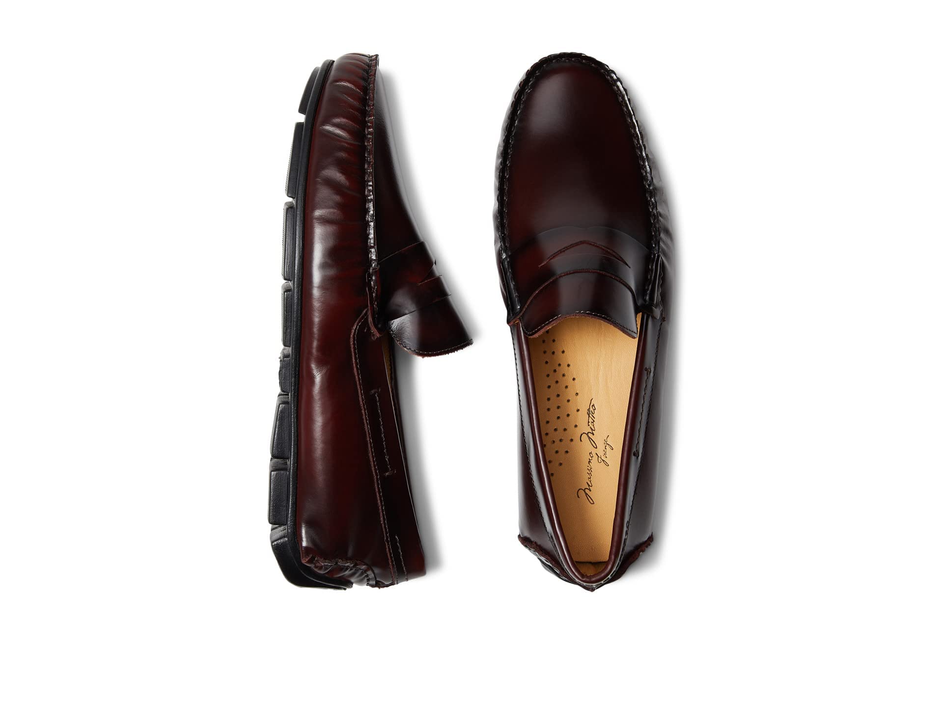 Massimo MatteoBox Leather Penny Loafer