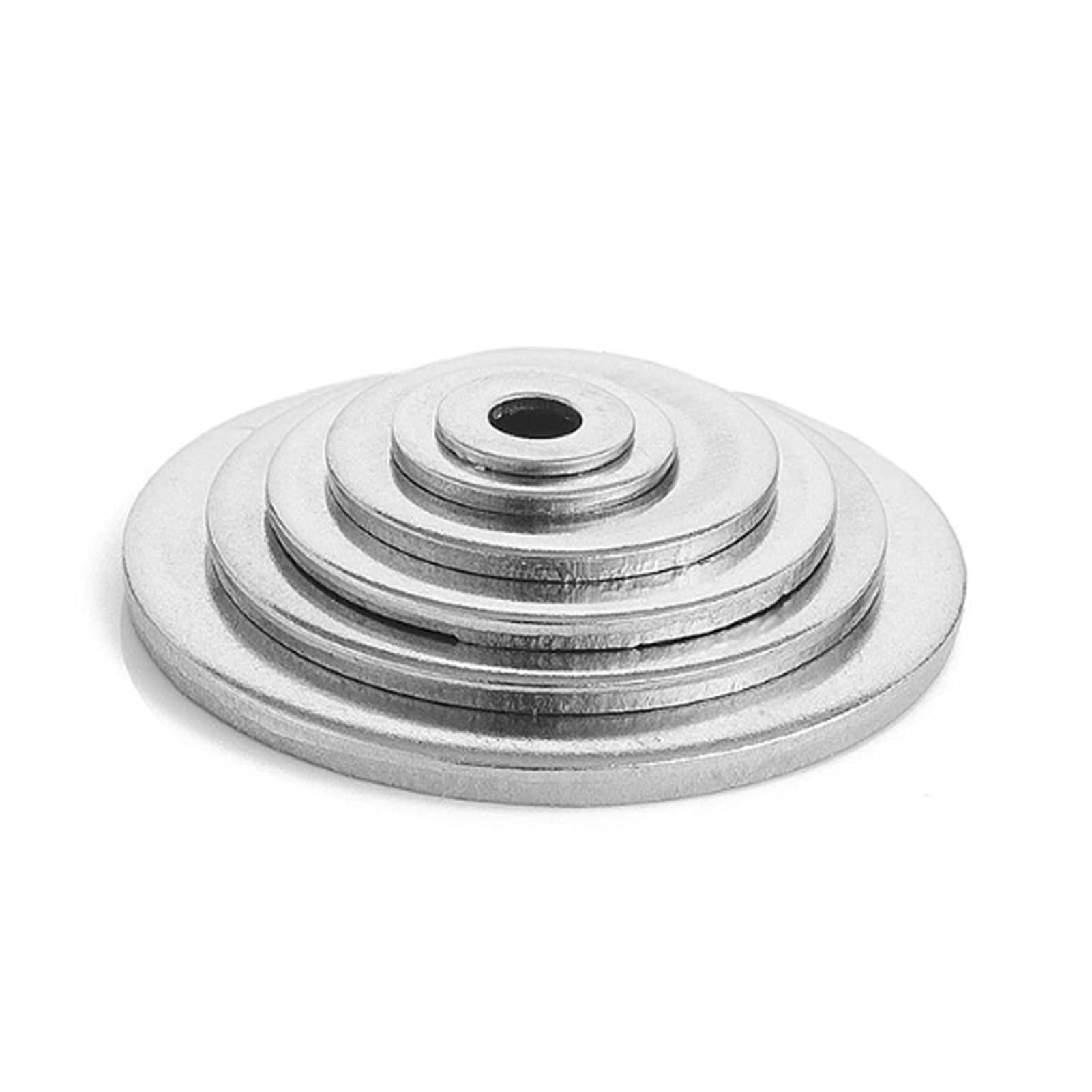 Zkenshan-Arandela Plana M4 M5 M6 M7 M8 M10 M12 M14 M16 M17 M18 M20 Lavadora de Sellado Plana de Aluminio Espesor de Junta 1.5mm, 100pcs / Lote, Buena Resistencia al Desgaste