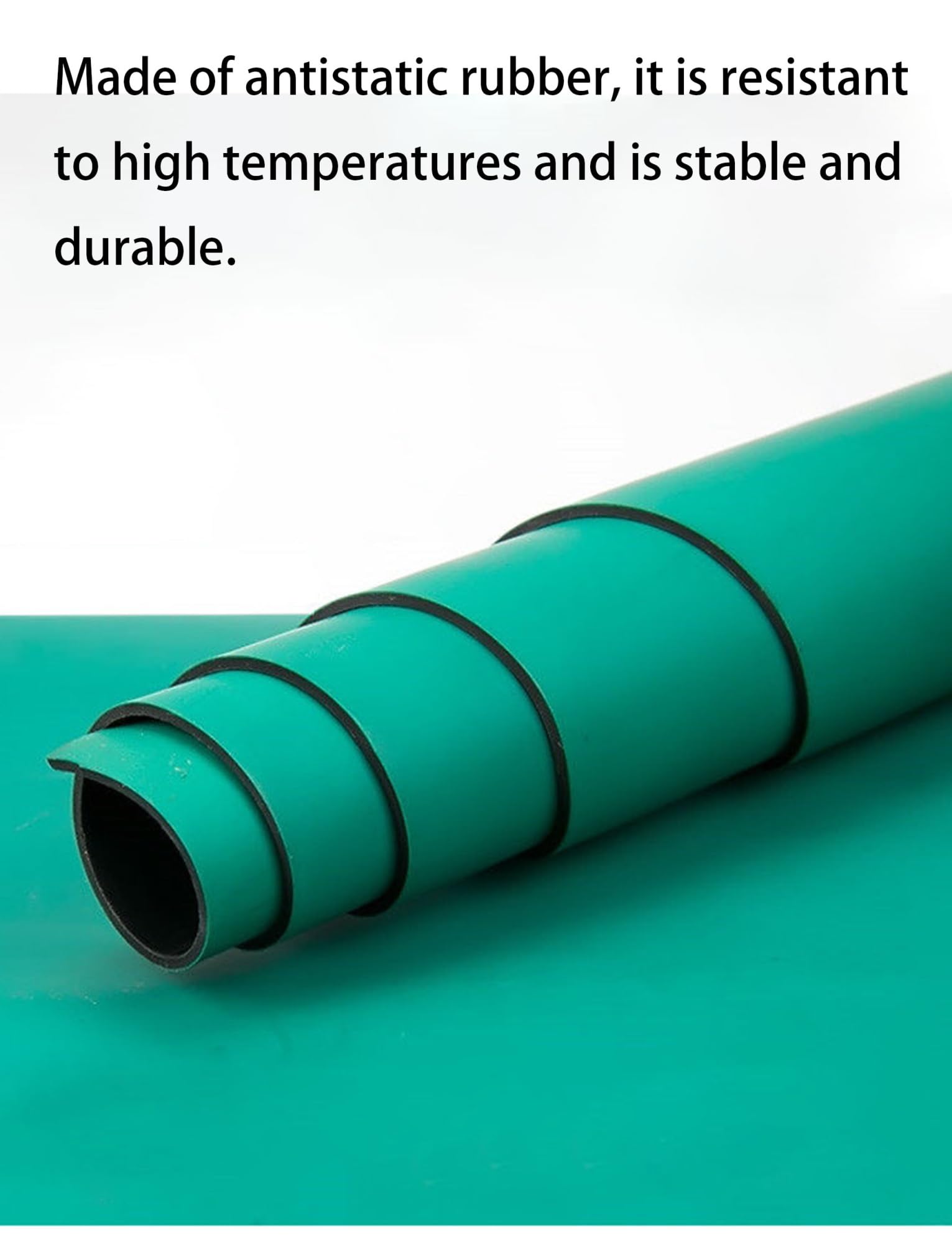 Tappetino antistatico resistente al calore, 2 mm di spessore, per riparazioni elettroniche, workstation di laboratorio per computer portatili, protezione statica da scrivania