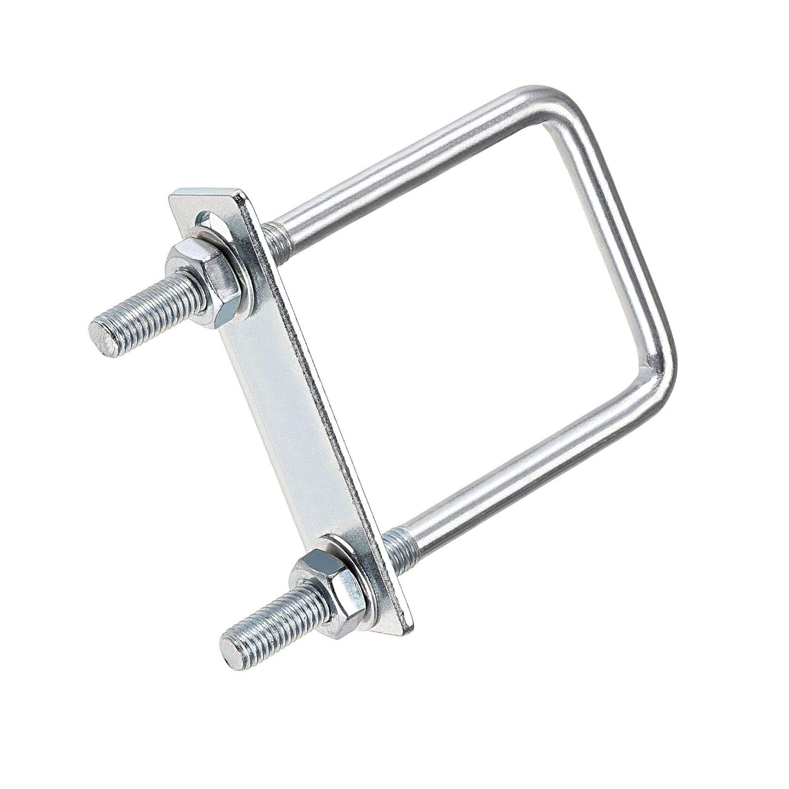 TOP-VIGOR 2 sets M8 Square U-Bolts, 60mm Inner Width 120mm Length Steel U-Bolts with Nut, Plate