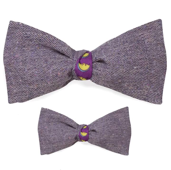 Papillon en soie violet et jaune Illogico, l'accessoire idéal pour vos mariages et soirées