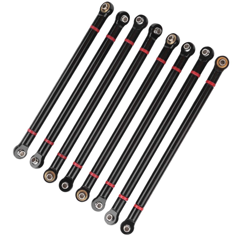 keyren Varilla de enlace de oruga, fácil de instalar y operar, simulación de alta tamaño pequeño y ligero 1/10, para Axial SCX10 313 mm distancia de eje (negro)