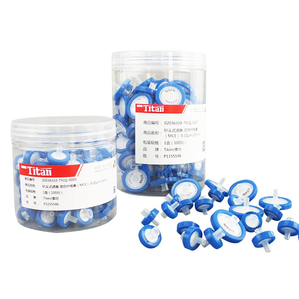 Syringe Filters MCE 0.22μm 25mm Diameter Pore Size Non Sterile Box of 100