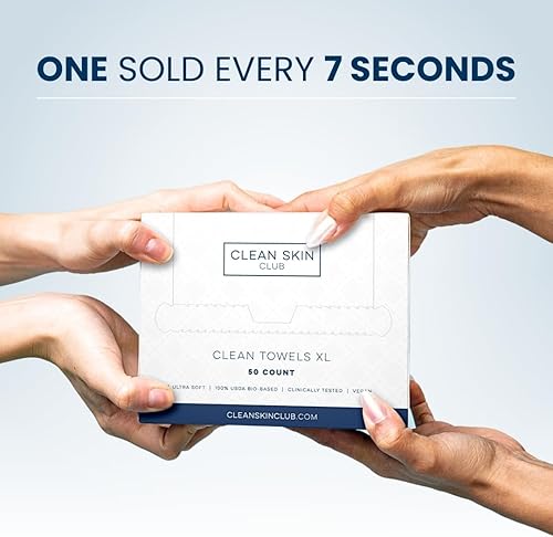 Miniatura 8 de Clean Skin Club Contenedor de bambú de lujo con funda extraíble que incluye Clean Towels Original XL, 50 unidades, soporte desechable para toalla