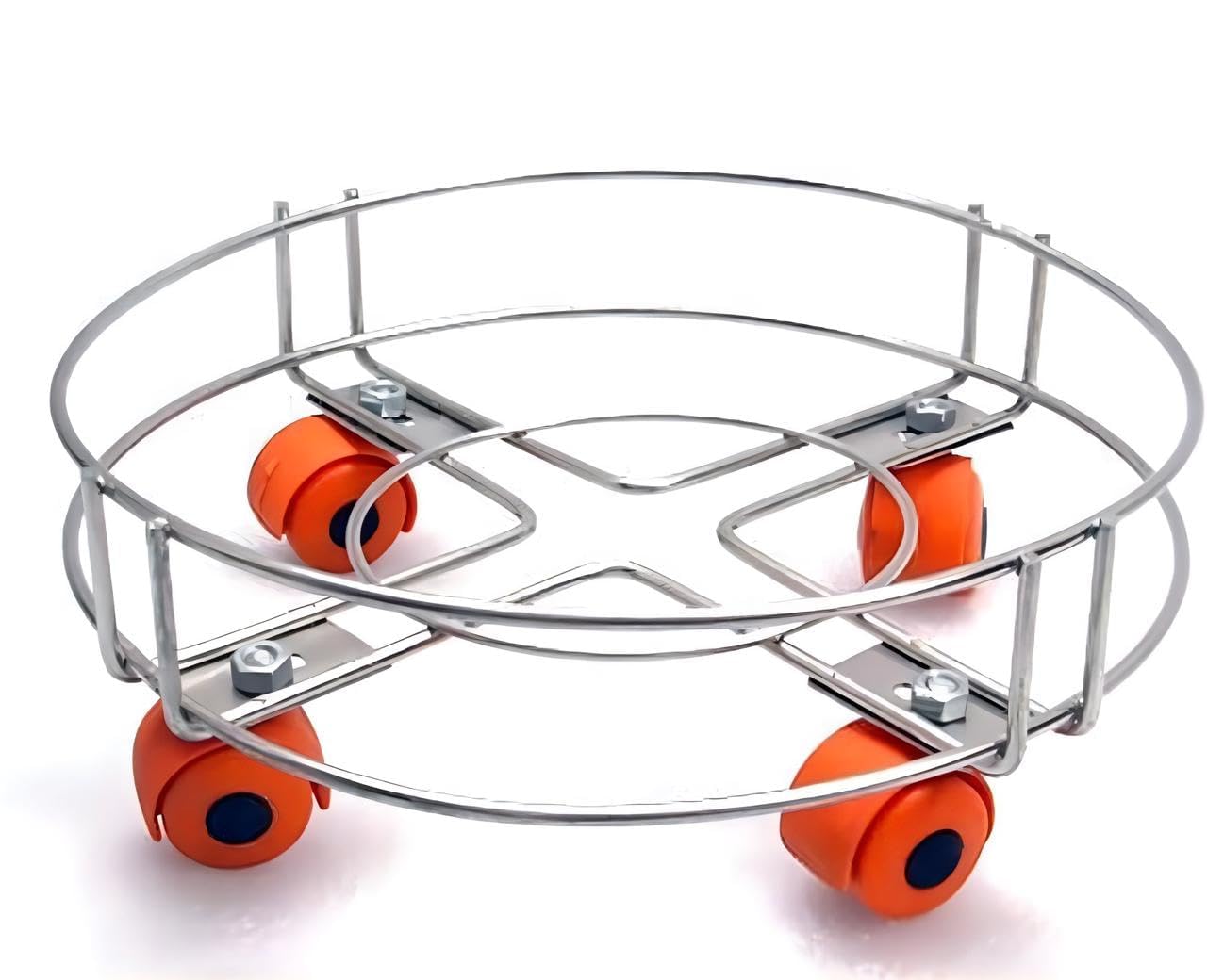 CRAFTY FORGE Steel Cylinder Trolley with Wheels Heavy Duty | 4 Wheels Gas Trolly - Lpg Cylinder Stand, Kitchen Gas Trolly (B0DF85V1R1) Amazon Price History, Amazon Price Tracker