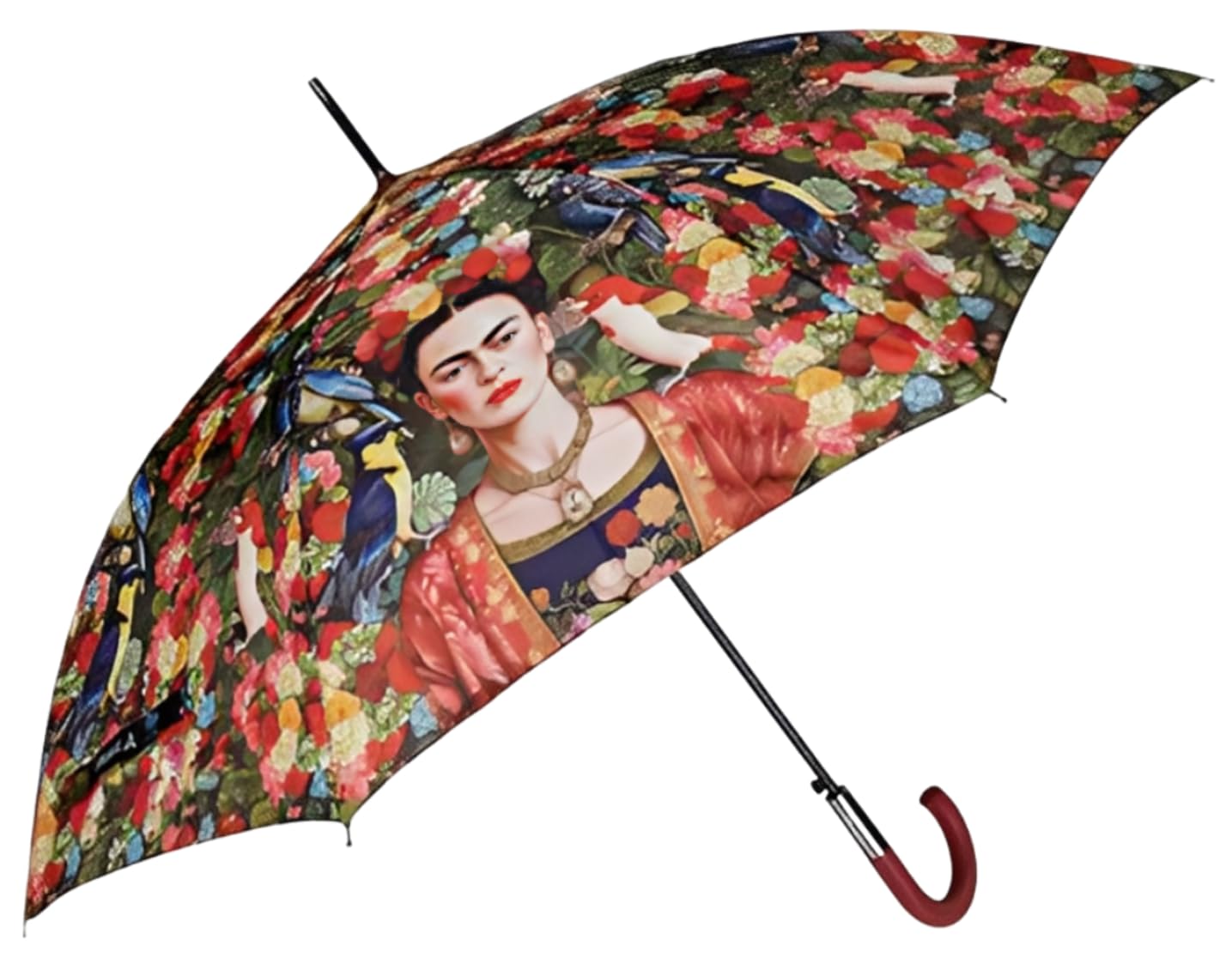 Miro Travel Wear Parasol Frida dla kobiet Kolor, sztuka i styl w deszczu! Długi parasol wiatroszczelny | Motyle kwiatowe | Oryginalny prezent