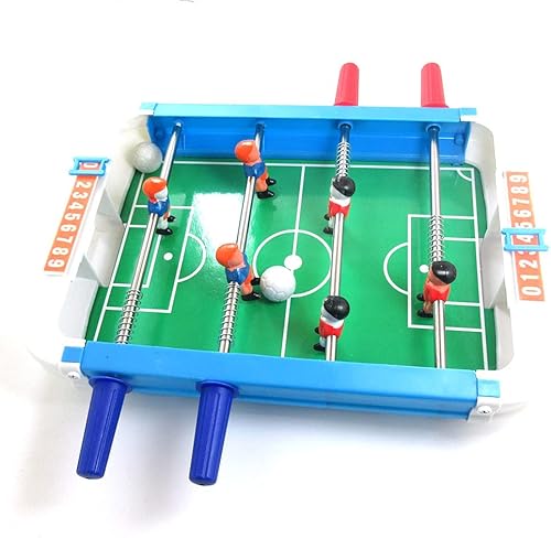 Miniatura 3 de Mini futbolín de fútbol de mesa de fútbol de 10.2 pulgadas con marcadores y 2 pelotas para competición deportiva y al aire libre (no requiere