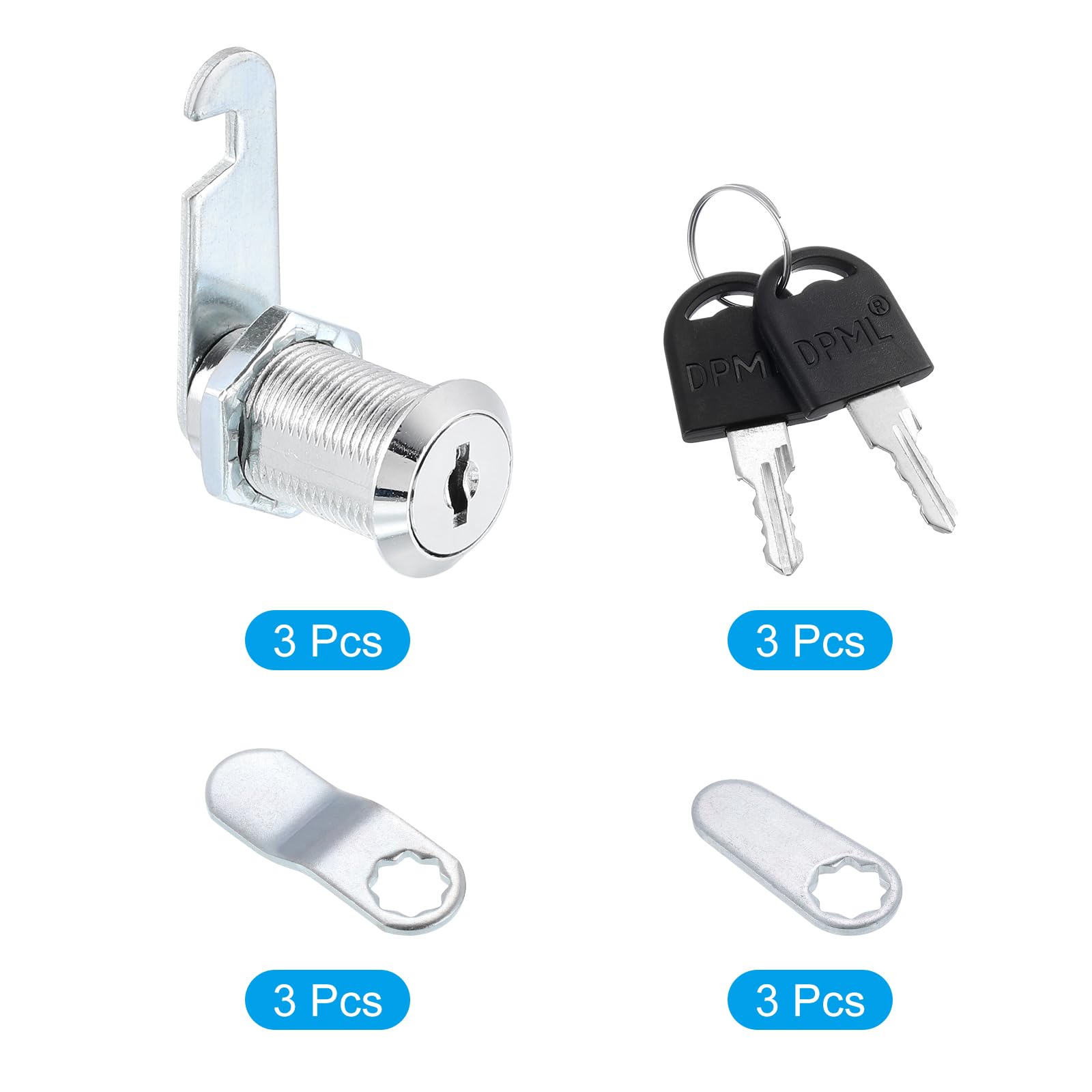 PATIKIL 1-1/16" Cabinet Cam Locks - Image 3