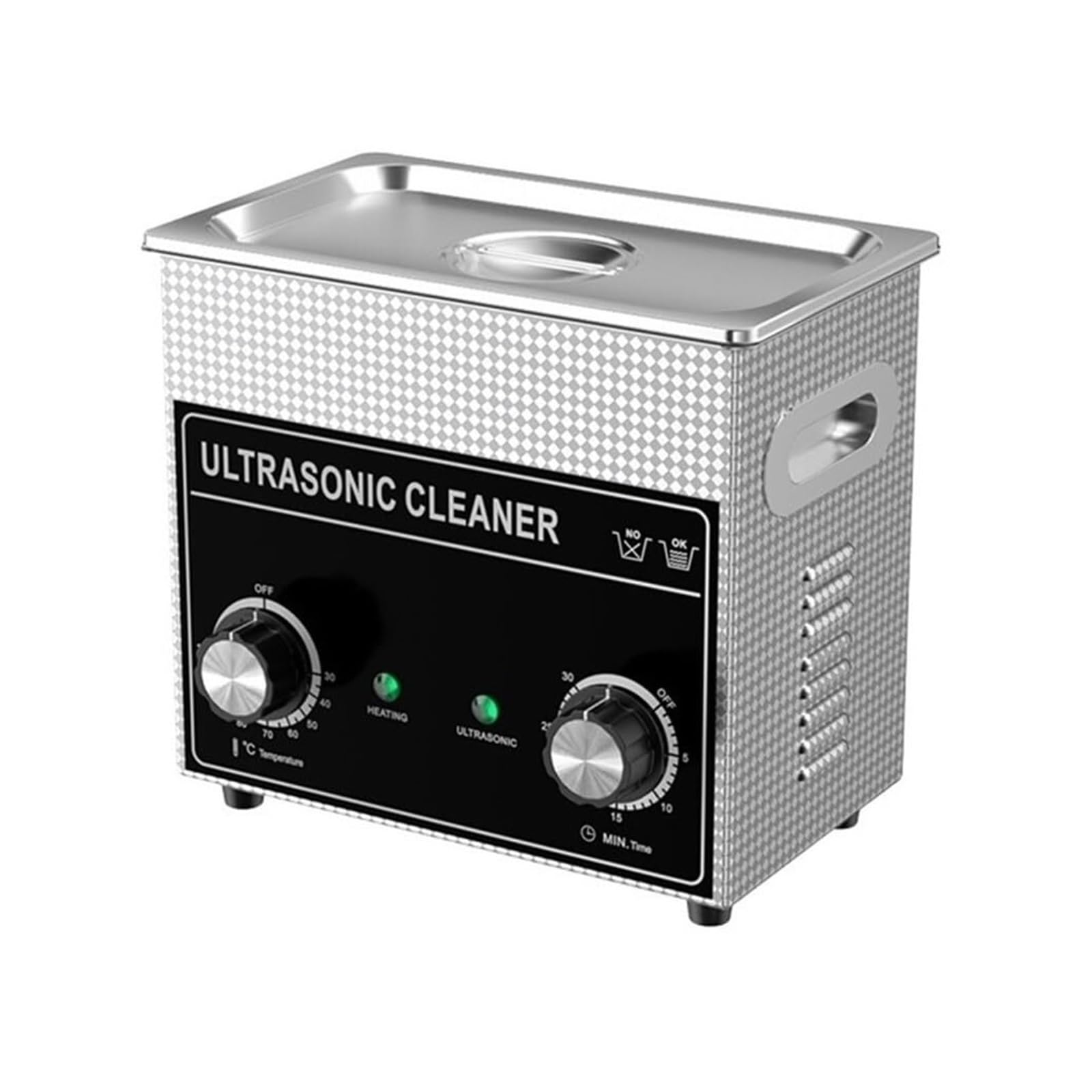 Limpiador de joyas, Limpiador Ultrasónico Para Baño, 3,2 L Más, 180W, 40kHz, Con Transductores, Control De Perilla Mecánica, Calentador, Temporizador, Limpieza,para retenedores