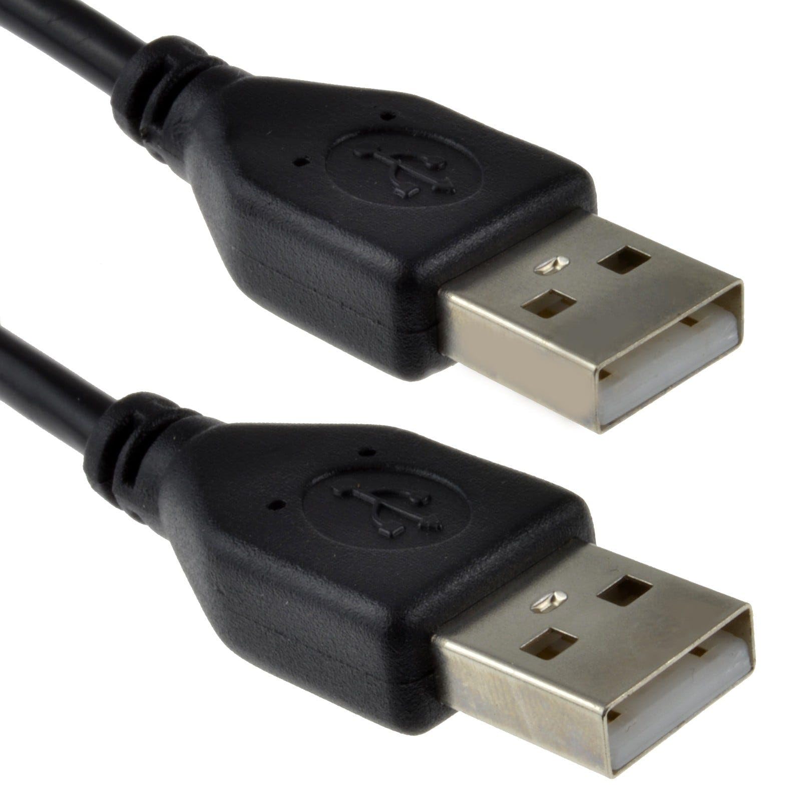 kenable USB 2.0 24AWG A to A (Male to Male) High-Speed BLACK Cable 2m