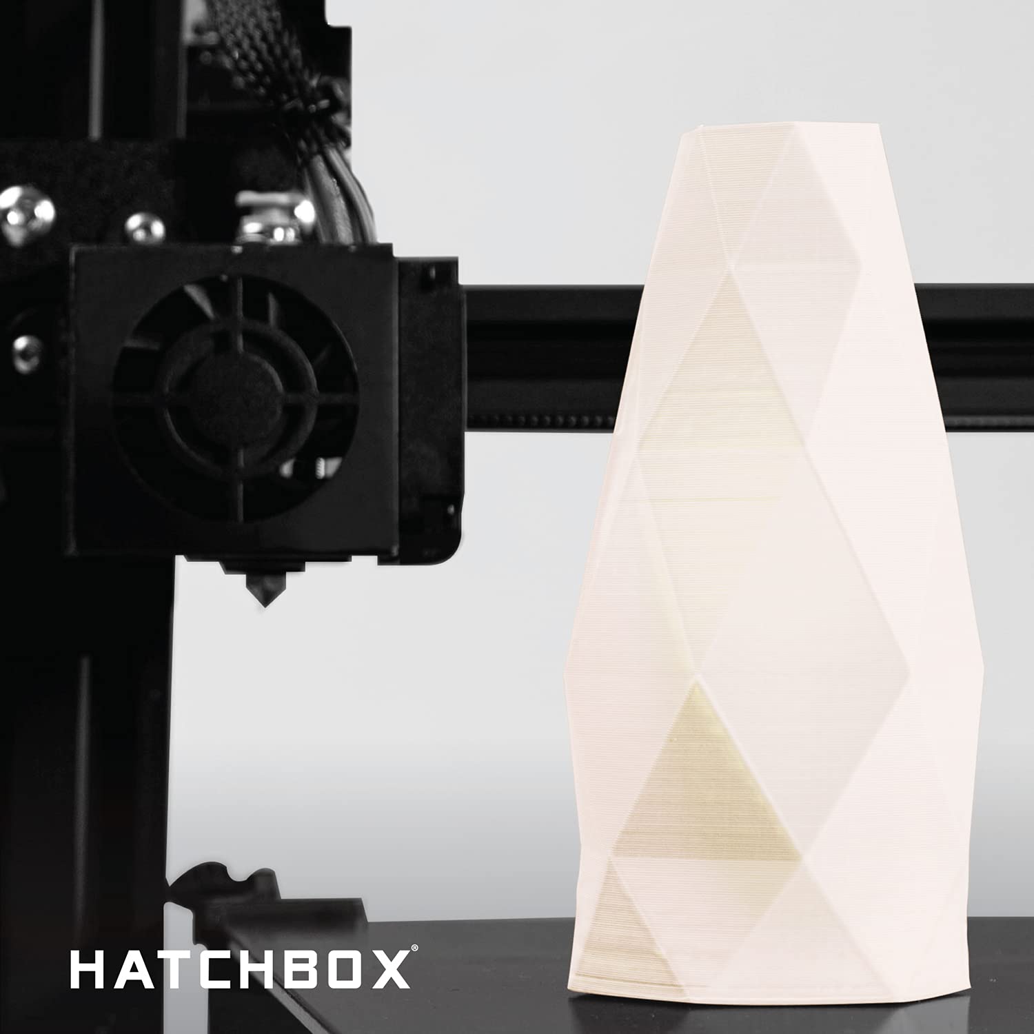HATCHBOX 1,75 mm naturalny filament do drukarki 3D PLA, szpula 1 kg, dokładność wymiarowa +/- 0,03 mm, filament do drukowania 3D