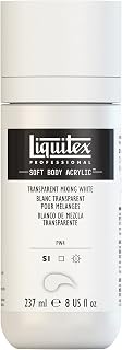 Liquitex Professional Soft Body Acrylic Paint, 237ml (8-oz) Bottle, Transparent Mixing White
