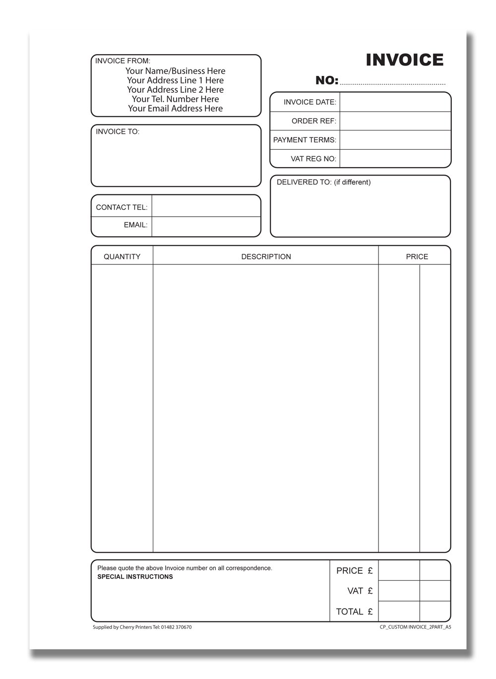 Cherry Carbonless NCR Invoice Book | Duplicate Book | A4 | 50 Sets | **4 Pack** | Perfect For - View #7
