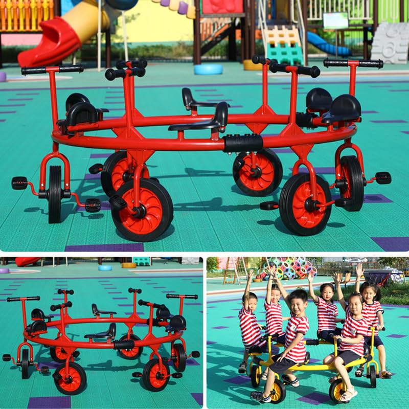 Amazon.co.jp: MOFGOE キッズ6人乗り三輪車、対象年齢3～8歳、360度