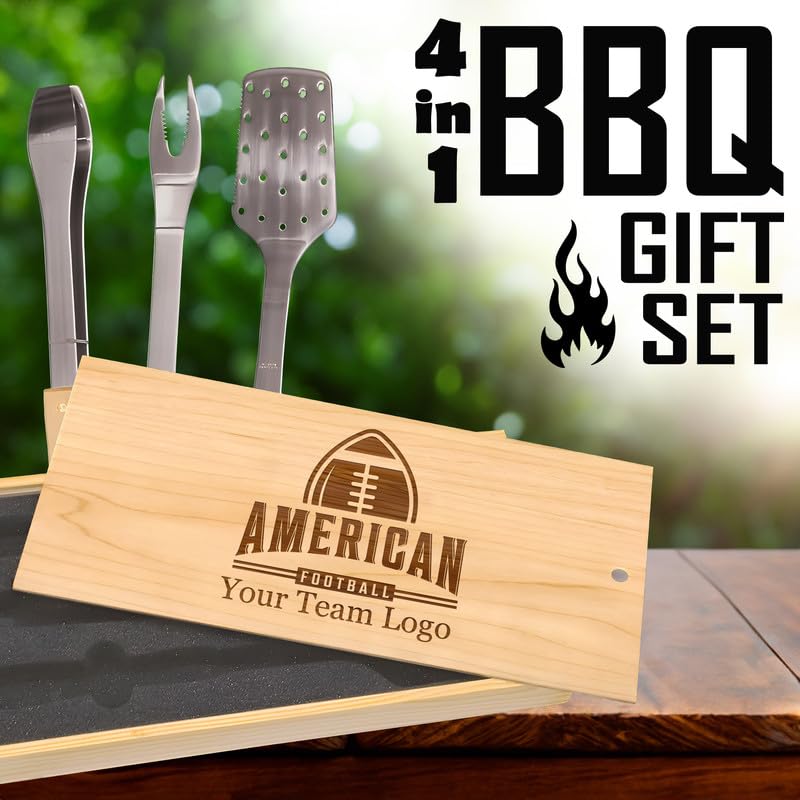 Set de Parrilla con Caja de Madera y Logo Personalizado miniatura 5