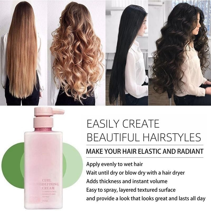 Styling Curl Cream Anti-frizz, Volumising, Natural, Fluffy, Smooth, Moisturising Hair Care