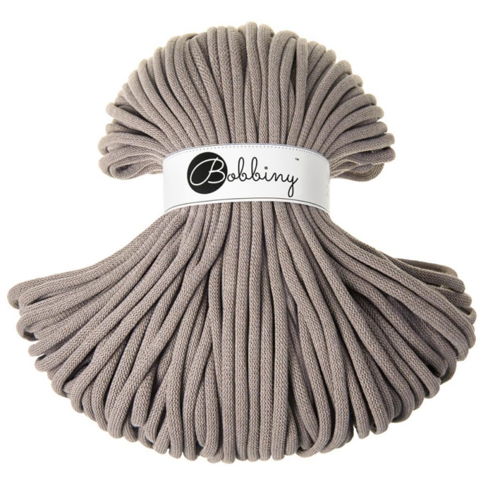 Bobbiny Jumbo 9mm Braided Macrame Cord (Coffee) 100m — image 1