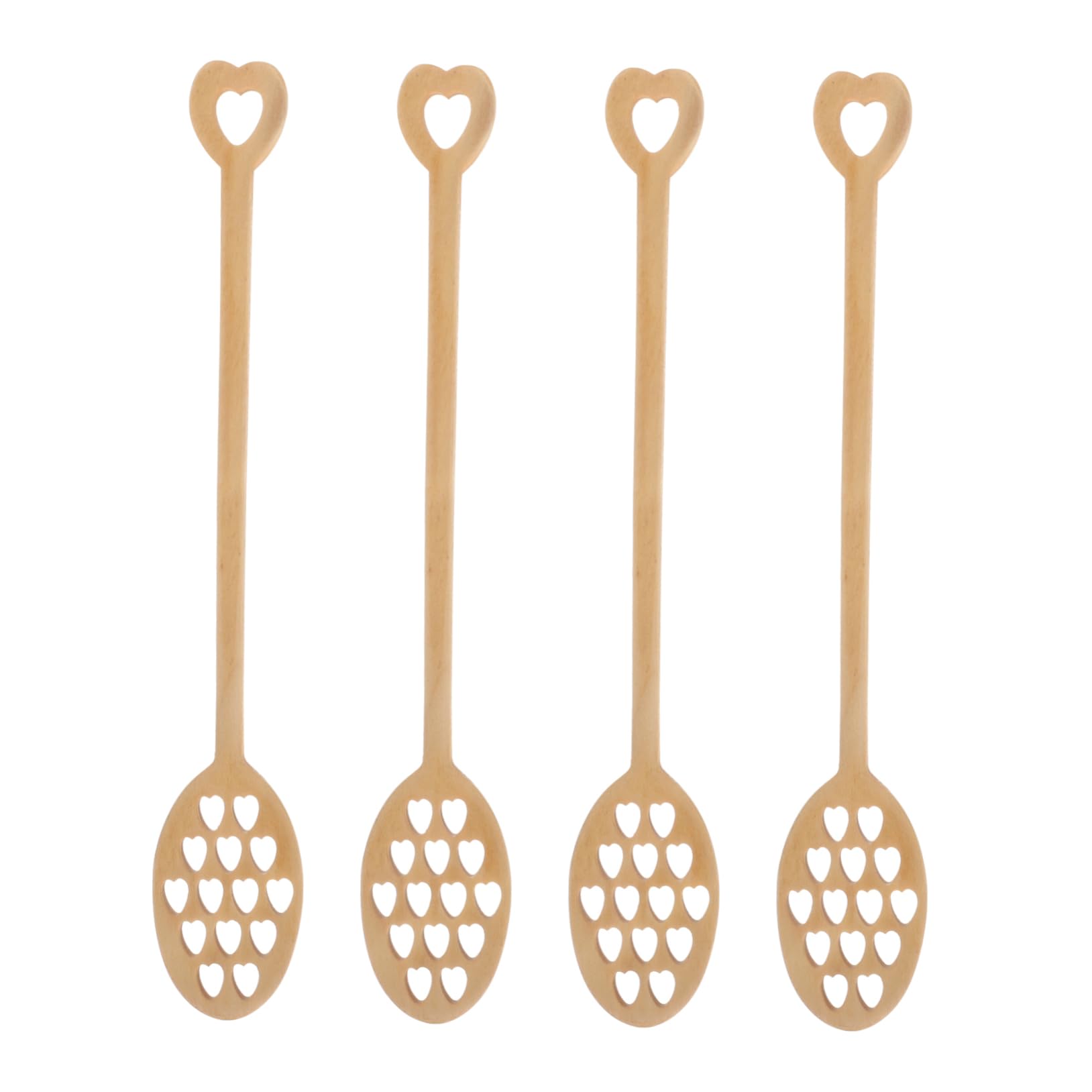 FELTECHELECTR 4pcs Long Honey Stirring Spoons Honey Spoons for Tea Smooth Surface Non-slip