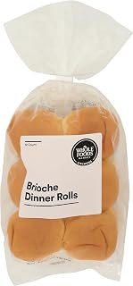 Whole Foods Market Kitchens Brioche Dinner Rolls, 16.9 oz - Soft Buttery Bakery Fresh Rolls for Meals & Sliders