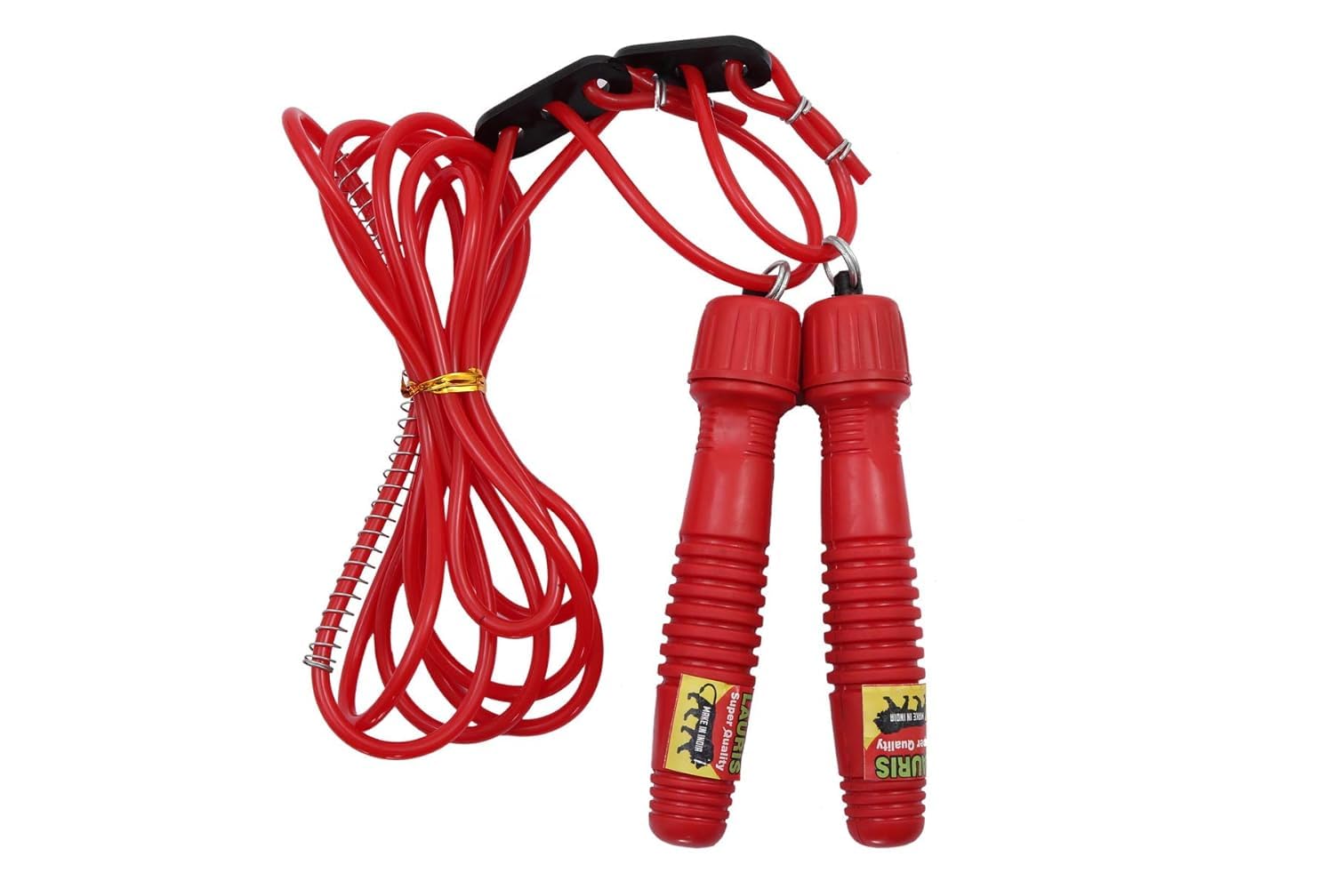 LAURIS Adjustable Skipping Rope - Red King Model for Men and Women - PVC Rope, 5mm Diameter, 11 Feet Length - Ideal for Gym, Exercise, and Weight Loss - Suitable for Heights 4'10" to 6'2"-image-33