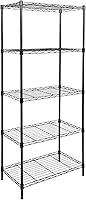 Vista 1 de Whitmor 5 Tier Shelving Unit, Adjustable Storage Shelves with Wheels, Wire Shelving, 400 lbs Capacity per Shelf, Max 2000 lbs Total for Laundry