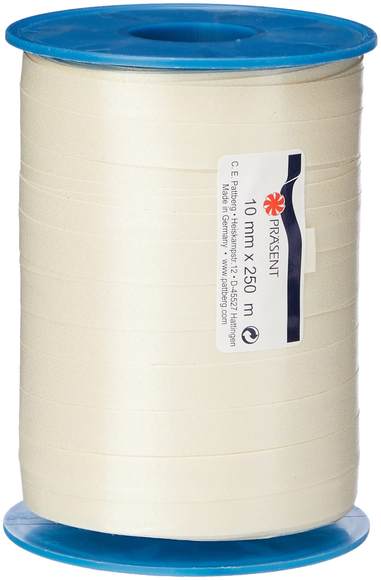 Präsent Cream C.e. Pattberg America Gift Curling Ribbon 273 Yards Of Balloonribbon For Gift Wrapping, 0.39 Inches Width, Accessories For Decoration & Handicrafts, Decoration Ribbon For Presents