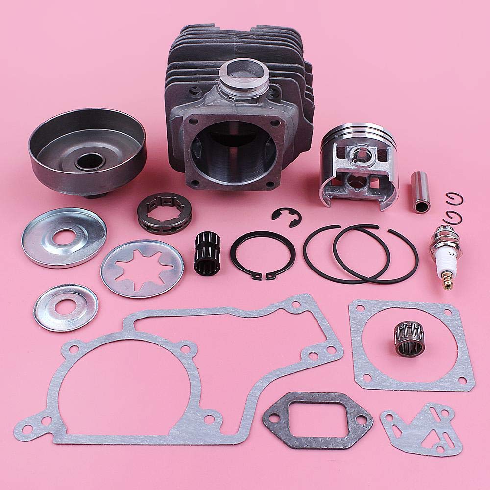 Zestaw tłoka cylindra 52mm, dla Stihl MS380 038 MS 380 zębatka sprzęgła bęben uszczelka obręczy zestaw naprawczy piła łańcuchowa wymień część zamienną Garden Cylinder Tłok