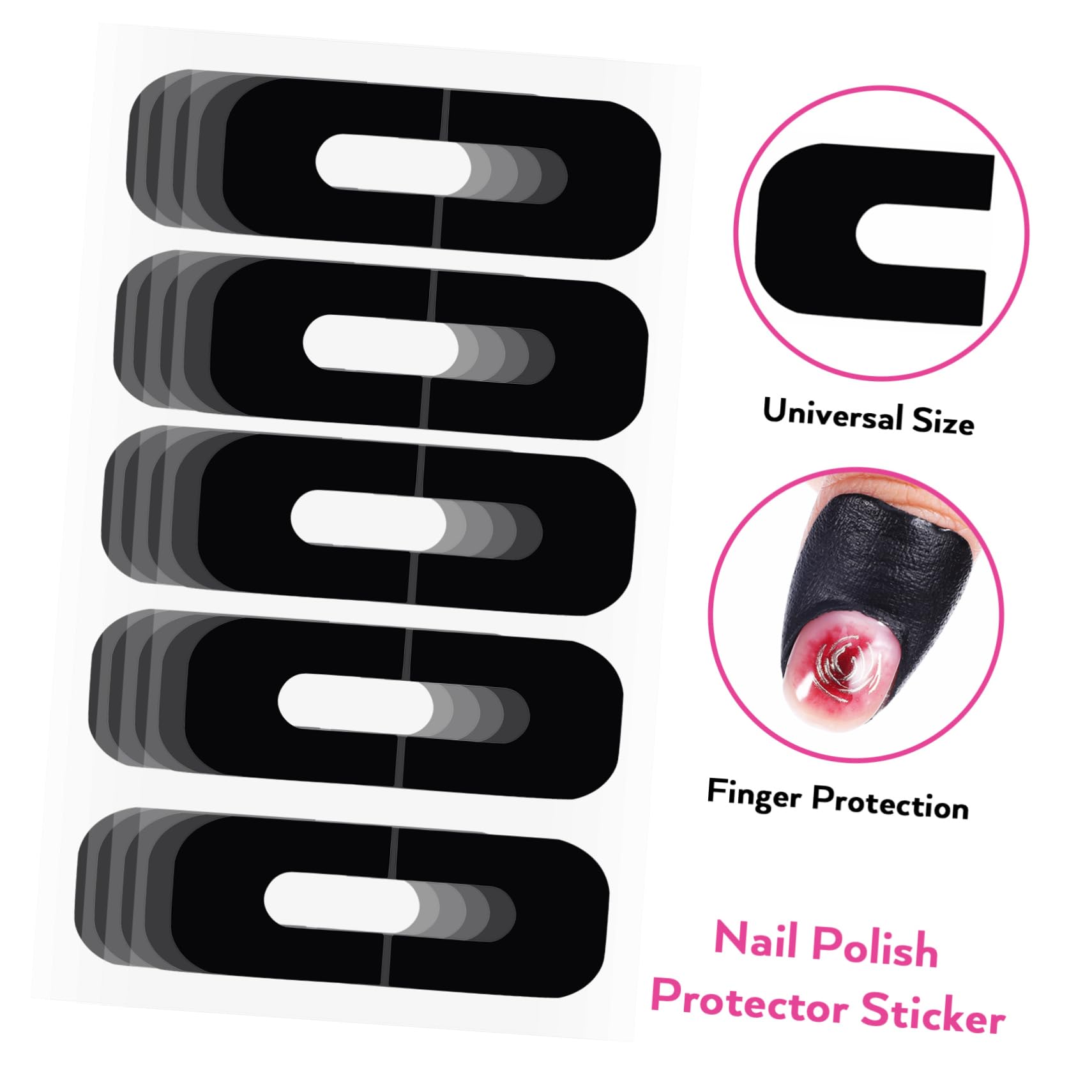 4 Set Sticker Protettivi Per Unghie Facili Applicare Superficie Antiscivolo Sicuri Per Gel Polish Unghie 100 Fogli*4