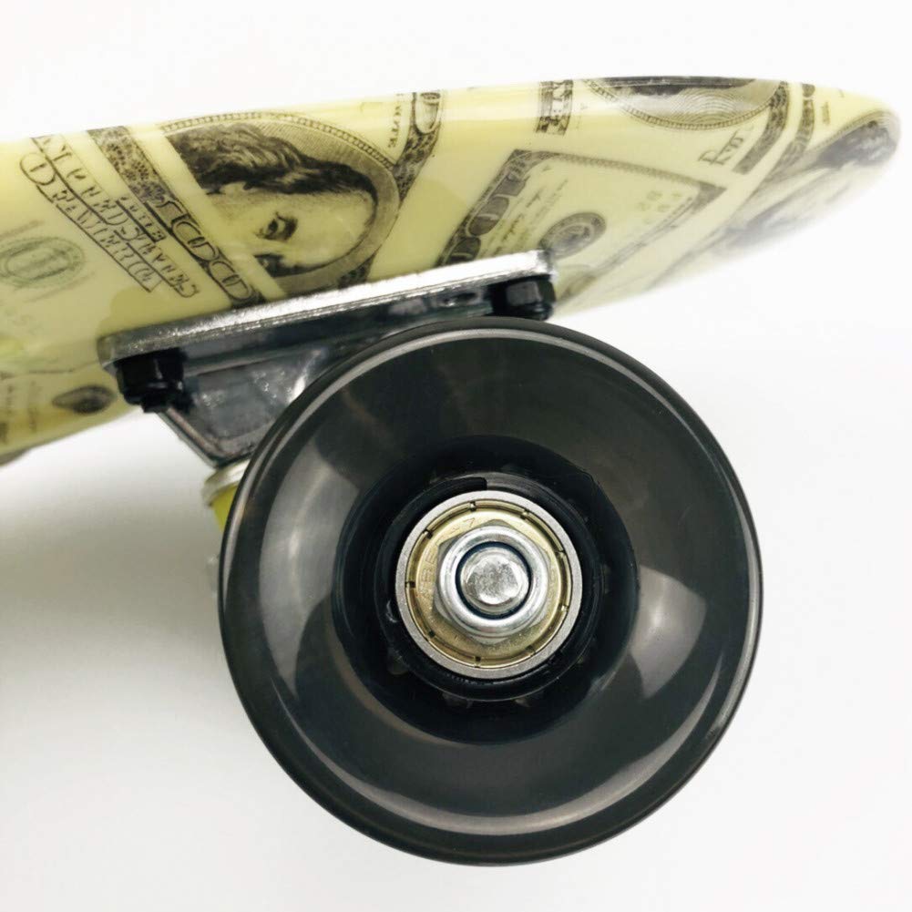 22" Kids Plastic Skateboard Retro Plastic Cruiser Skateboard