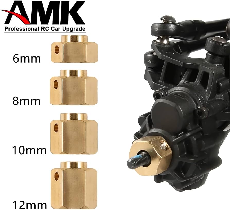 Amazon | 4個 重真鍮 12mm ホイール六角拡張アダプター RCクローラー
