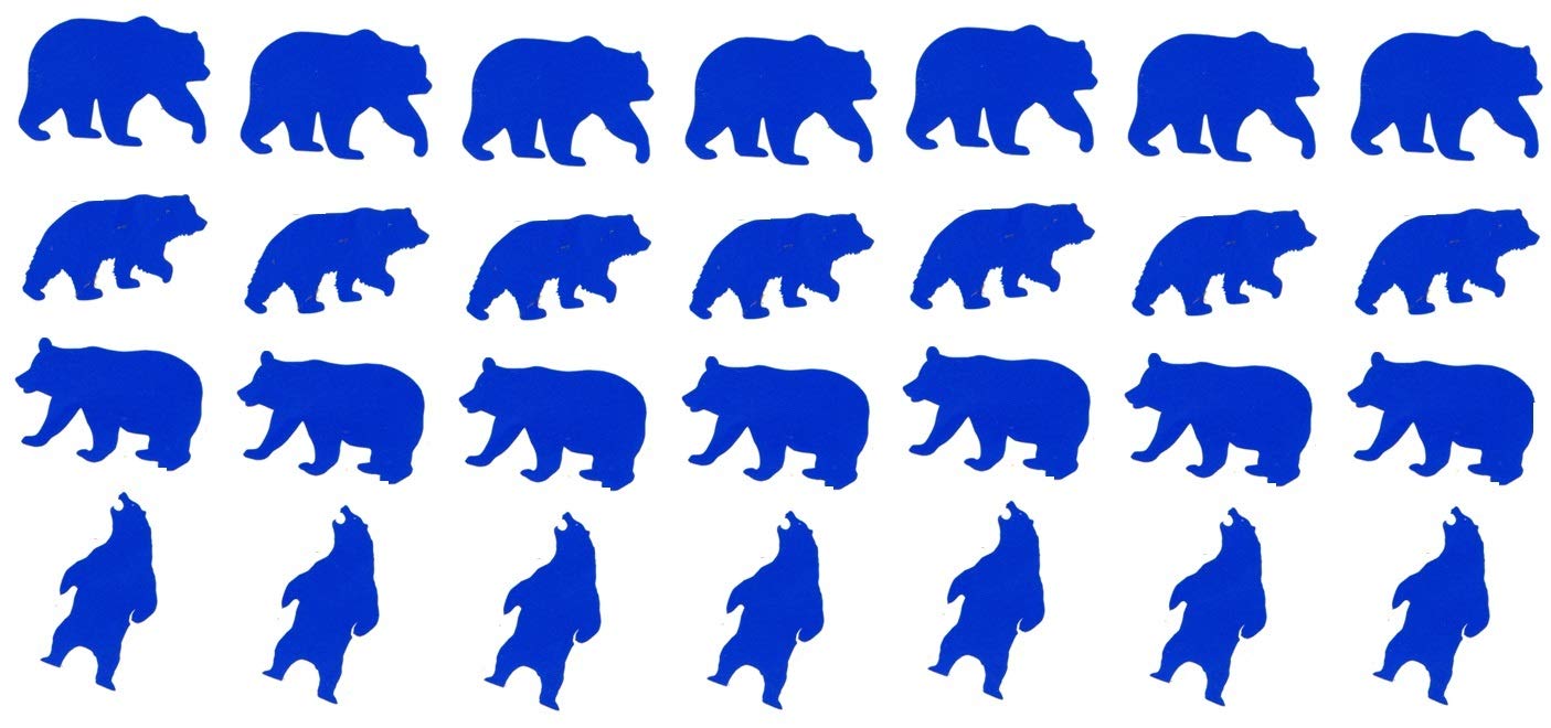 Bear Collection (Bear Vinyl Stickers Blue)
