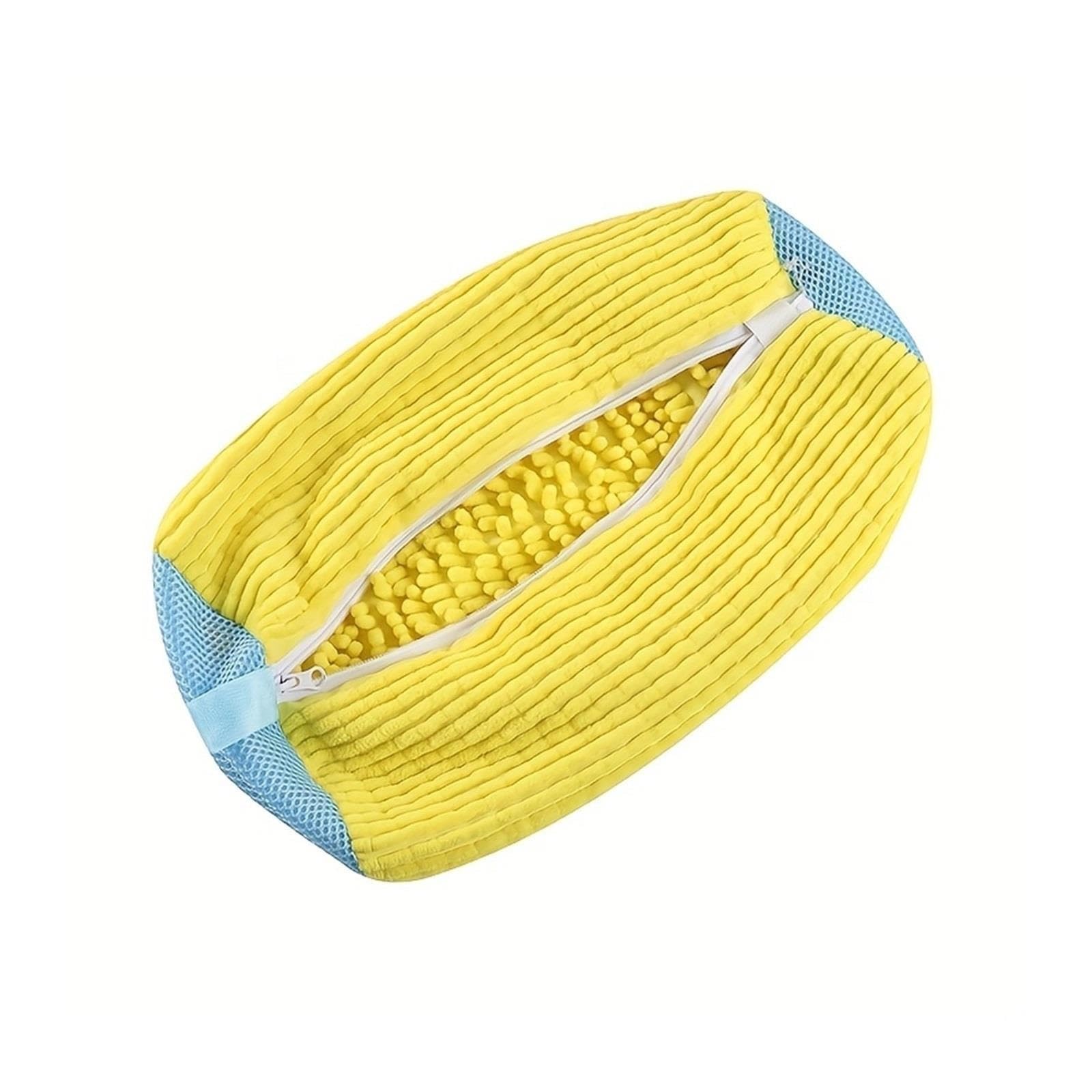 Schuhwaschbeutel, Waschmaschinenreinigung, Wiederverwendbar(Yellow)