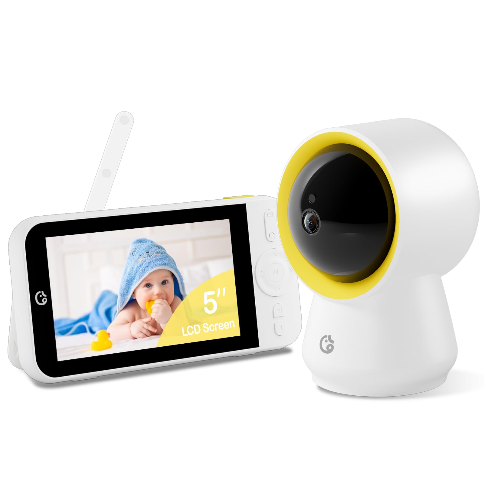 Ellie Baby Monitor No WiFi, Baby Monitor with Camera and Audio, 5
