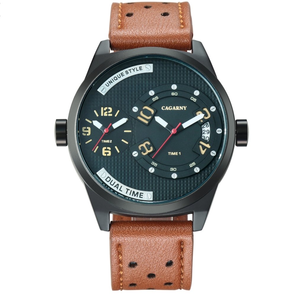 Montres à Quartz avec Bracelet en Cuir LULI 6816 Jaune Chic