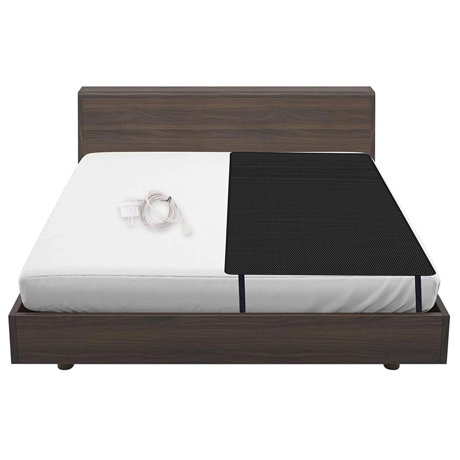Parure de lit mise à la terre pour améliorer le sommeil, tapis respirant avec sangles élastiques (68 x 185 cm)