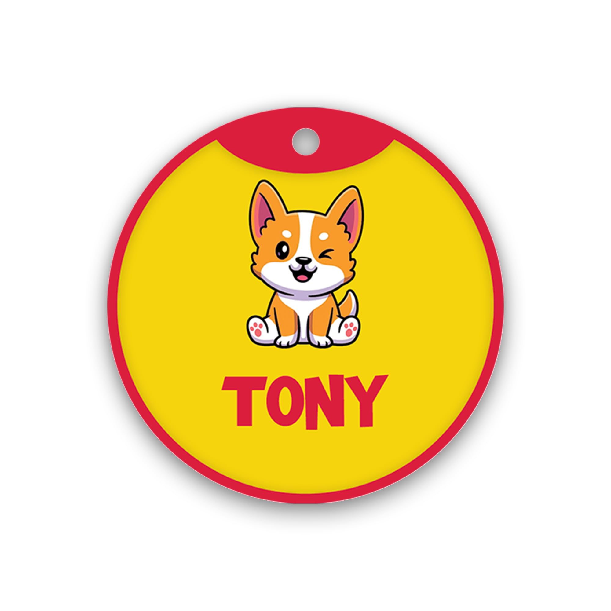 Pawsindia Personalized Dog Name Tag, Customized Pet ID Tag for Dogs with Double Side Waterproof Print, Dog Cartoon Collection (Yellow, D1) (B0CS37167Y) Amazon Price History, Amazon Price Tracker