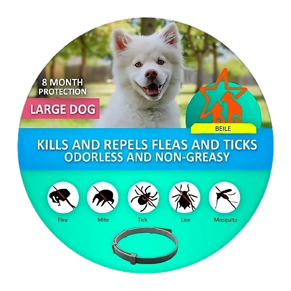 MeraFarma Beile ®-Collar antiparasitario leishmania, Anti pulgas y garrapatas para Perros | Tratamiento pulgas Perros para Matar pulgas en los Perros | Collar antiparasitario Perros (Beili Large Dog)